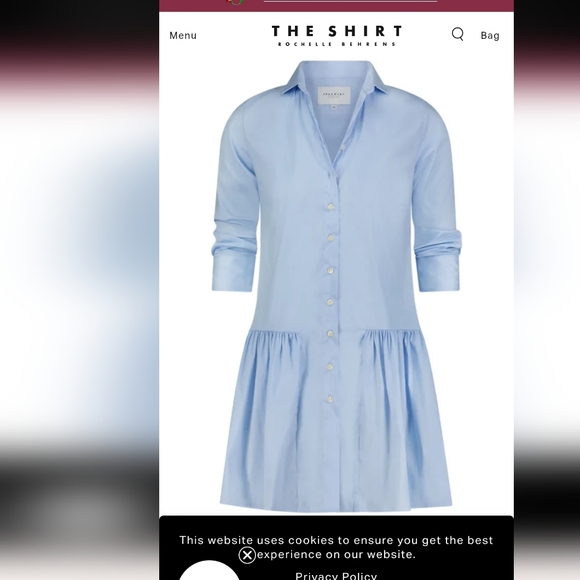 The Shirt Light Blue Button-Up Dress Size L - Picture 3 of 11